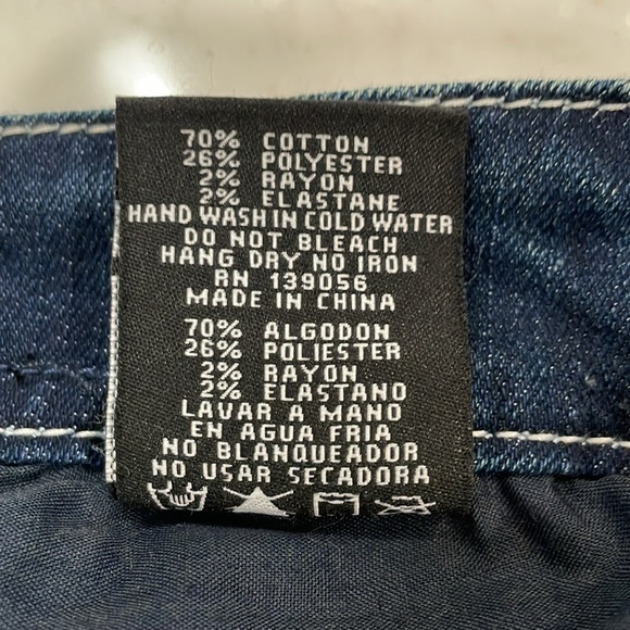 Realco Jeans size 17 bootcut white stitching - Picture 7 of 7